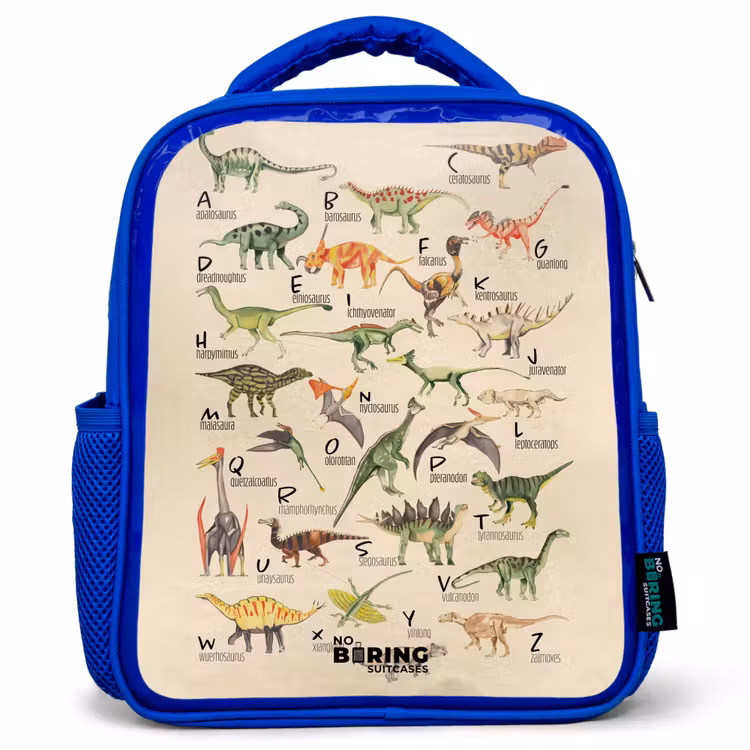 Kinderrucksack - Blau - Dino-Alphabet — 1
