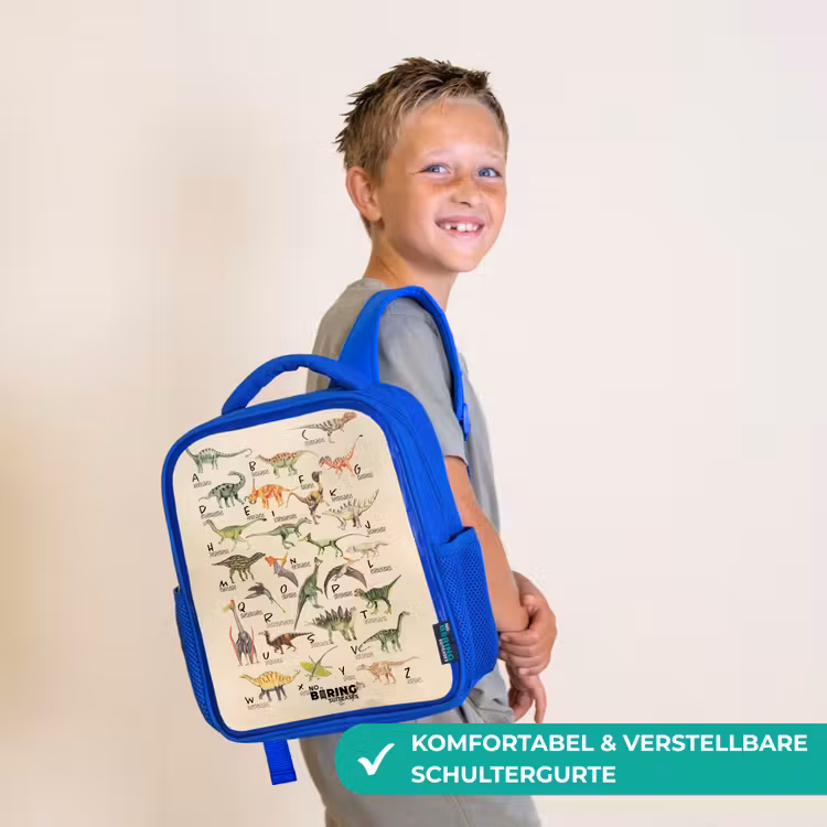 Kinderrucksack - Blau - Dino-Alphabet — 3