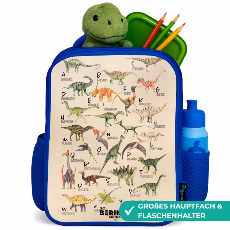 Kinderrucksack - Blau - Dino-Alphabet — 4