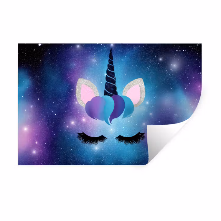 Wandtattoo – Einhorn - Sterne - Blau — 1