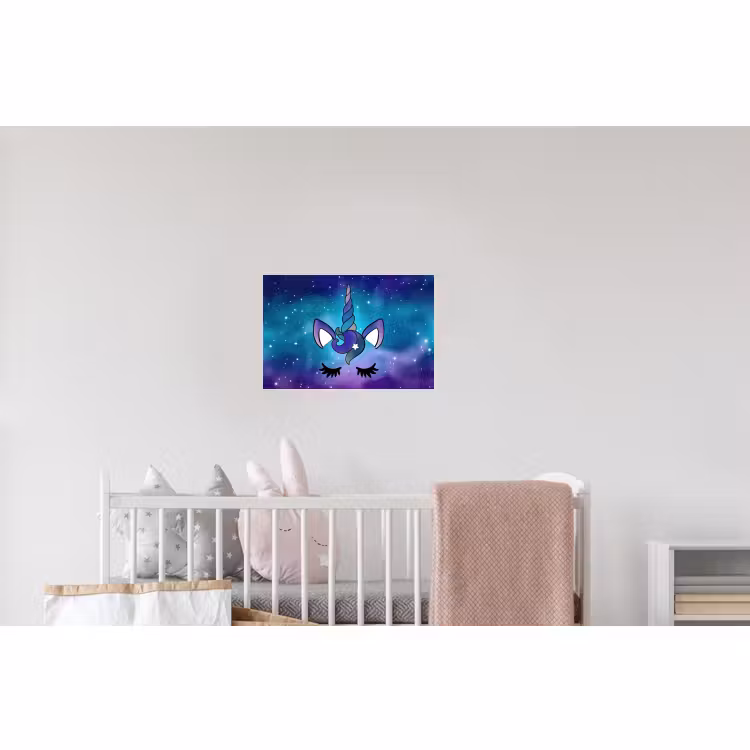 Wandtattoo – Einhorn - Sternenhimmel - Blau — 5