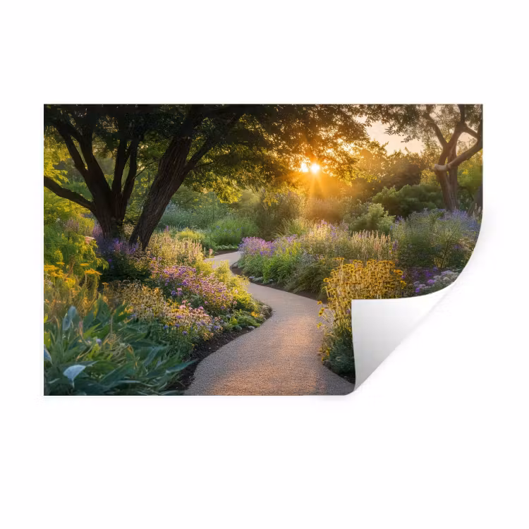Wandtattoo – Weg - Blumen - Park — 1