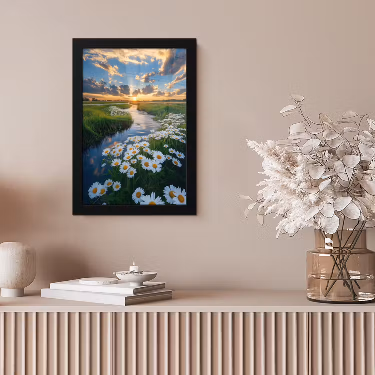 Bilder mit Rahmen - Strom - Landschaft - Gänseblümchen — 4