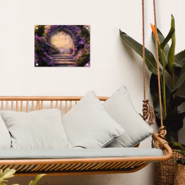 Gartenposter - Tor - Lila - Blumen — 4