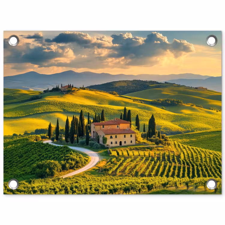 Gartenposter - Toskana - Landschaft - Weinberge — 1