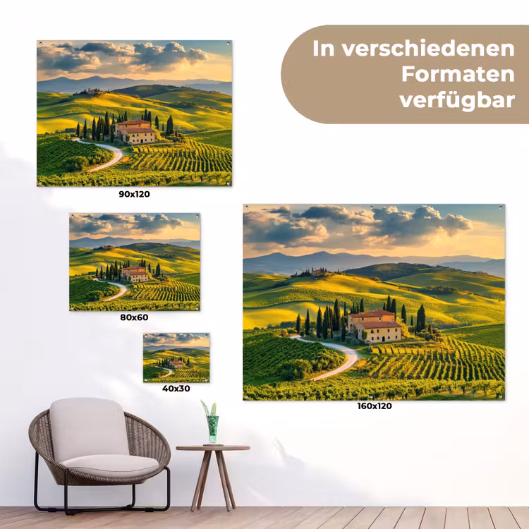 Gartenposter - Toskana - Landschaft - Weinberge — 6