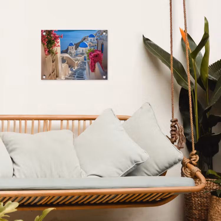 Gartenposter - Santorin - Blumen - Griechenland — 4