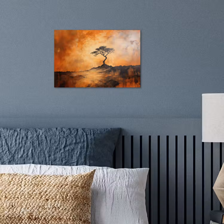Poster - Baum - Landschaft - Orange — 3