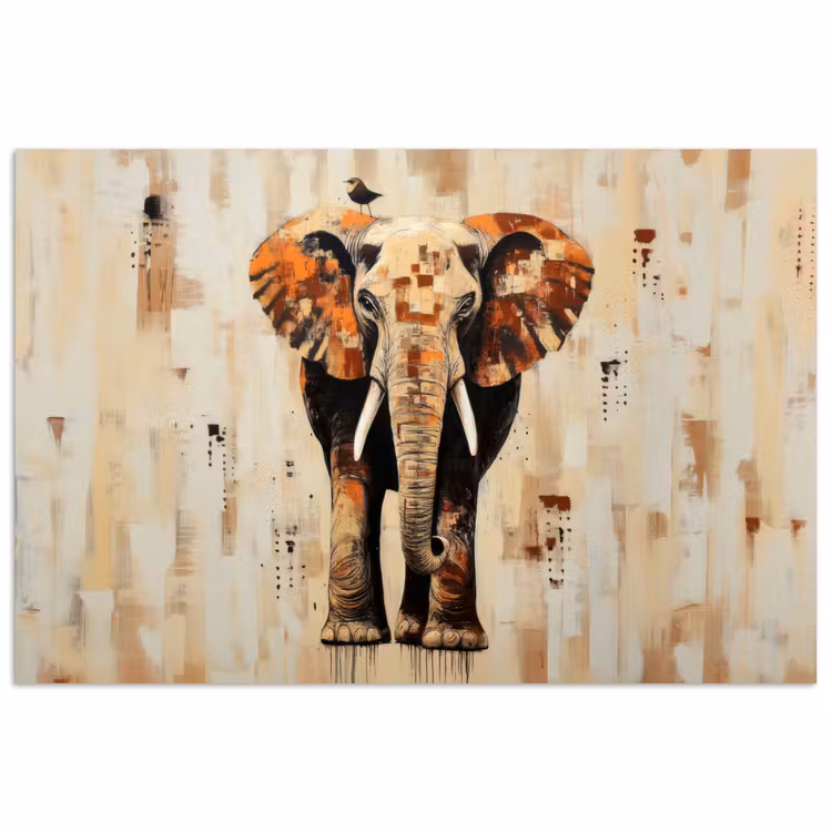 Poster - Elefant - Rüssel - Mosaik - Abstrakt — 1