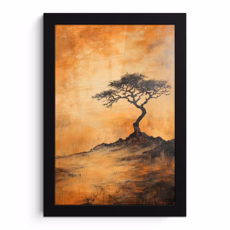 Bilder mit Rahmen - Baum - Landschaft - Orange — 1