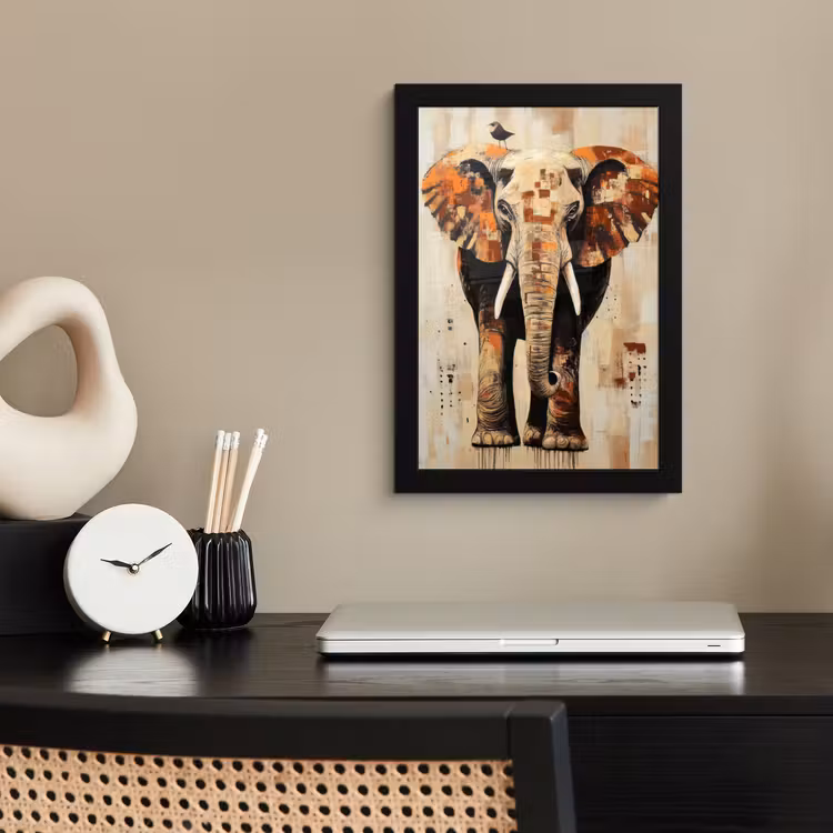 Bilder mit Rahmen - Elefant - Rüssel - Mosaik - Abstrakt — 2