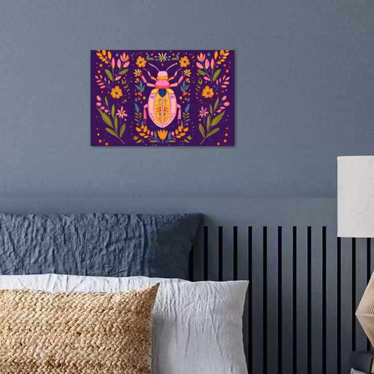 Poster - Käfer - Leuchtend bunt - Blüten - Blätter — 3