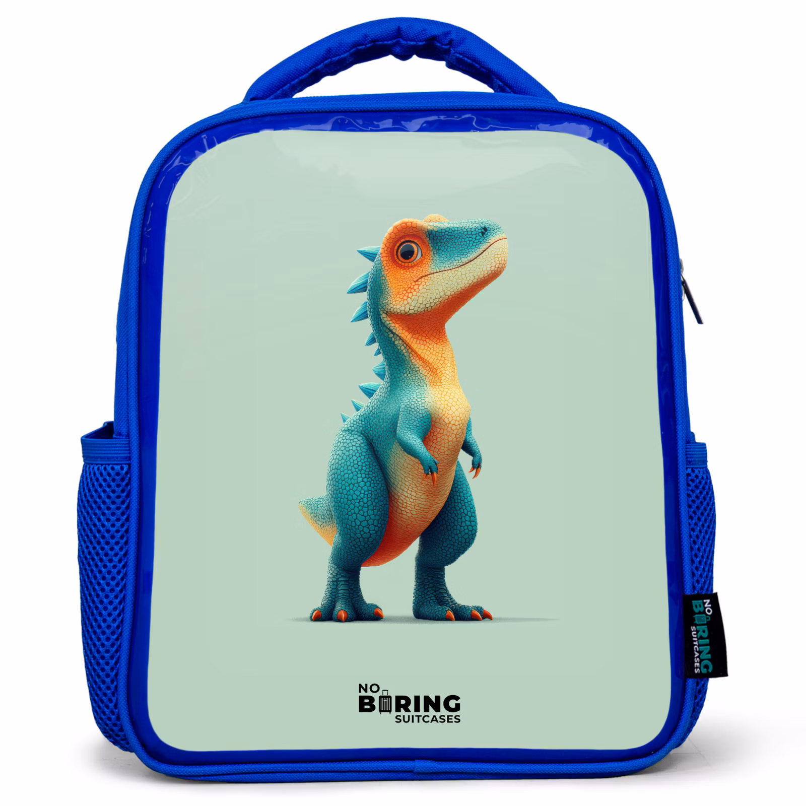 Kinderrucksack - Blau - Dino - Tier - Grün - Orange — 1