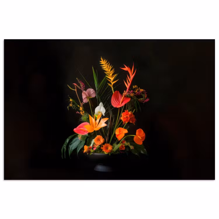 Poster - Schale - Strauß - Blumen — 1