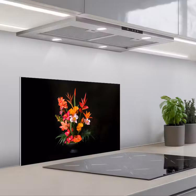 Spritzschutz Küche - Blumenstrauß - Blumen - Exotisch — 1
