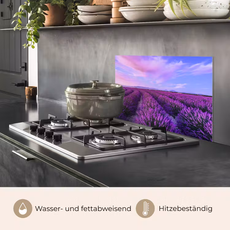 Spritzschutz Küche - Lavendel - Lila - Blumen - Natur — 3