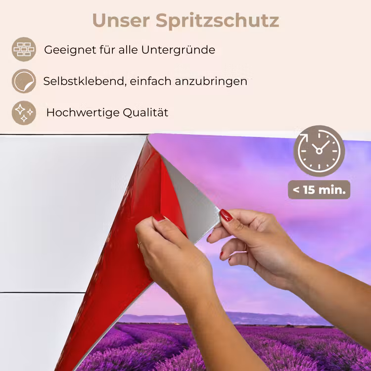 Spritzschutz Küche - Lavendel - Lila - Blumen - Natur — 5