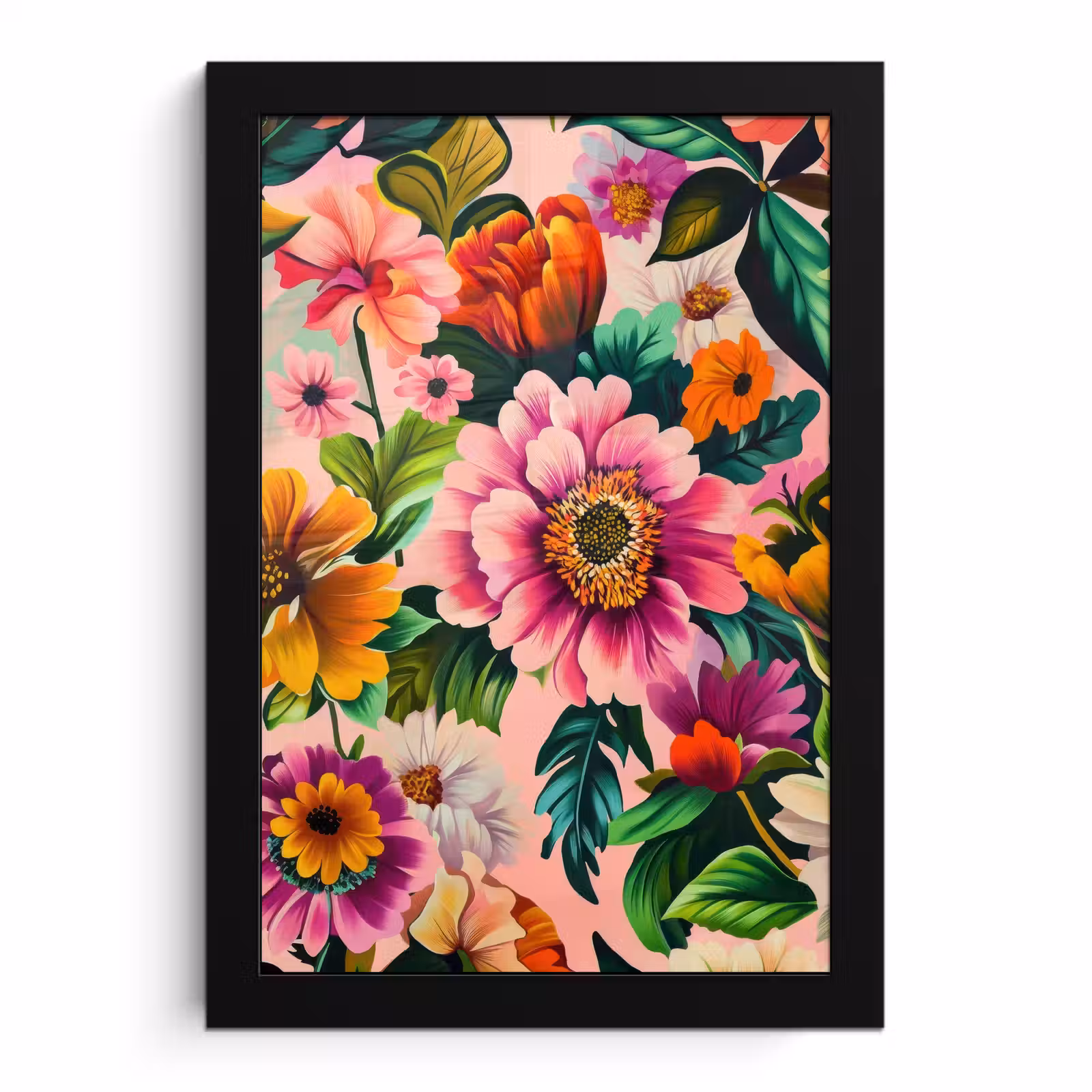 Bilder mit Rahmen - Blumen - Bunt - Rosa — 1