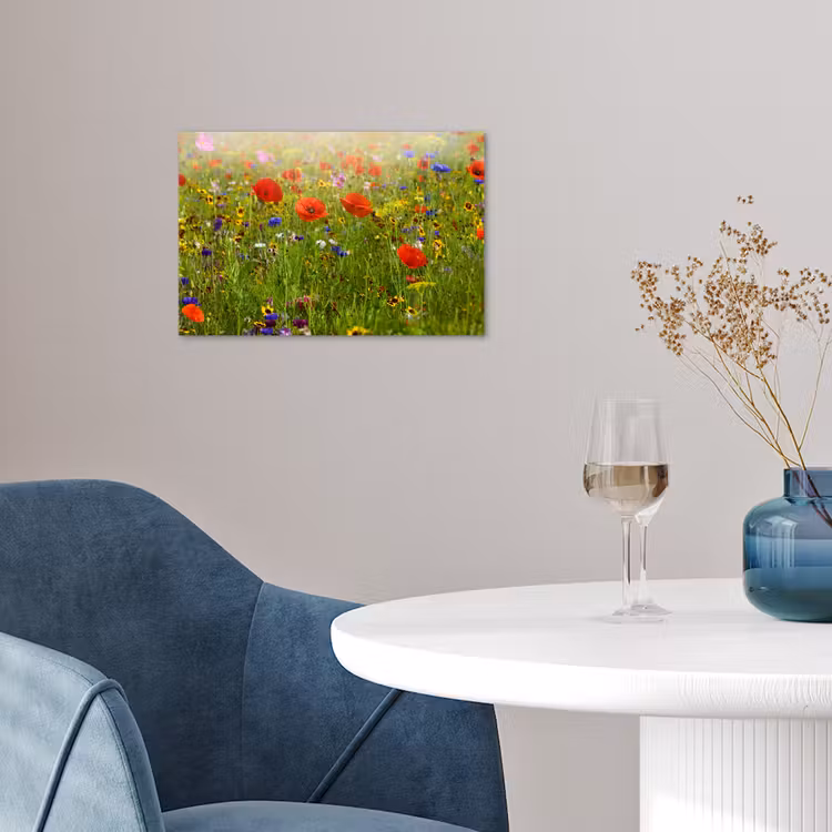 Poster - Frühling - Blumen - Rot - Mohn - Gras - Grün — 4