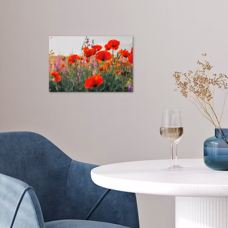 Poster - Mohn - Blumen - Rot - Lila - Wiese — 4