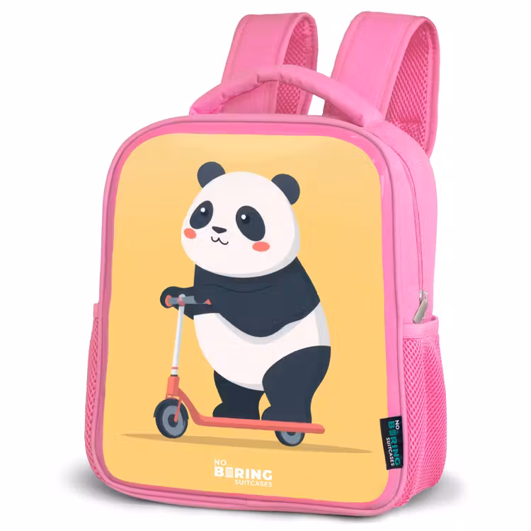 Rucksack Kind - Rosa - Panda - Stufe - Gelb — 2