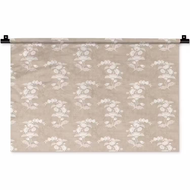 Wandteppich - Motiv - Beige - Leinen — 1