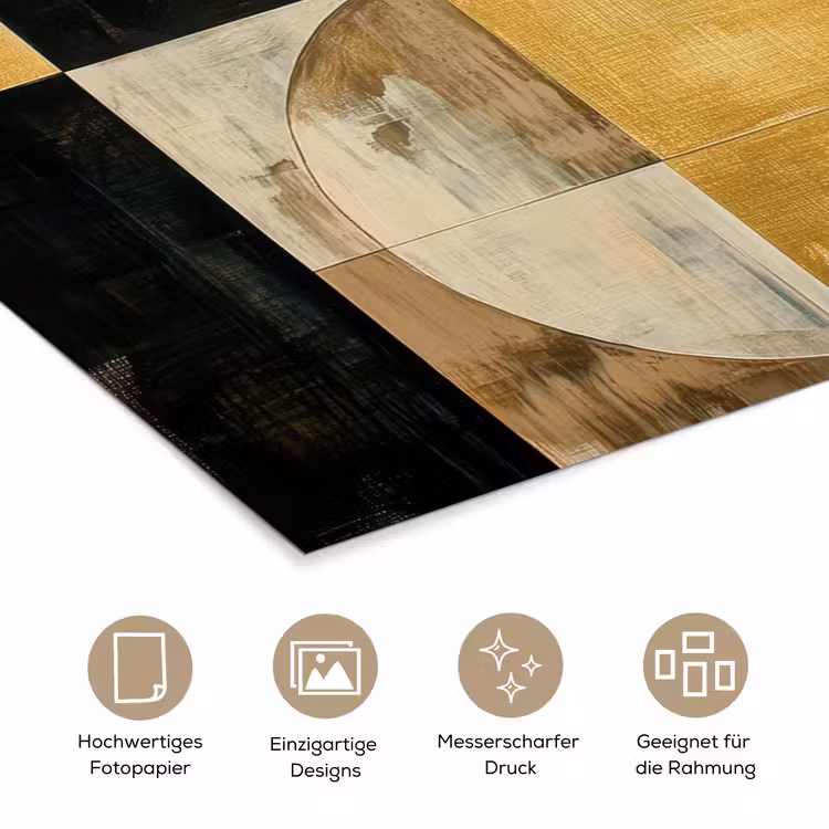 Poster - Abstrakt - Gold - Bronze - Formen - Geometrisch — 5