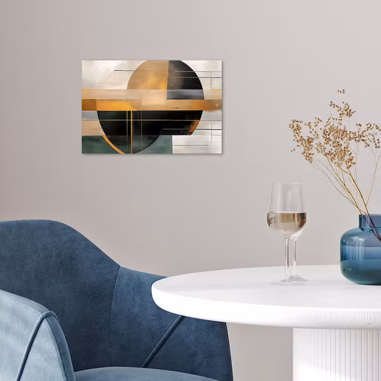 Poster - Abstrakt - Gold - Bronze - Grün - Formen - Modern — 4
