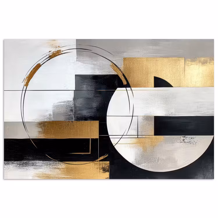 Poster - Abstrakt - Gold - Silber - Formen - Ästhetik — 1