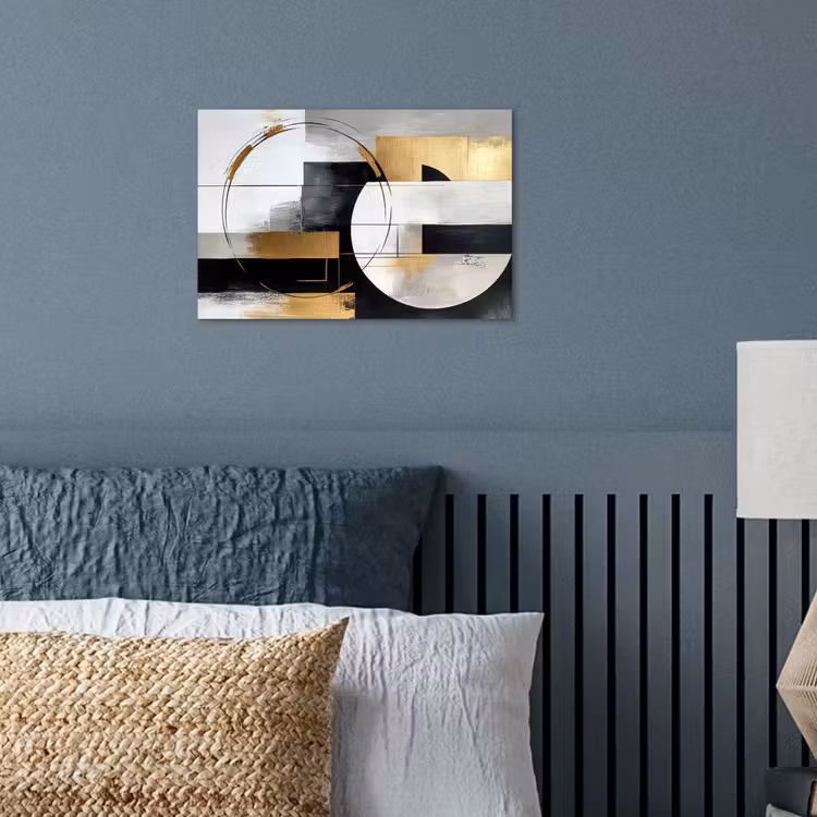 Poster - Abstrakt - Gold - Silber - Formen - Ästhetik — 3