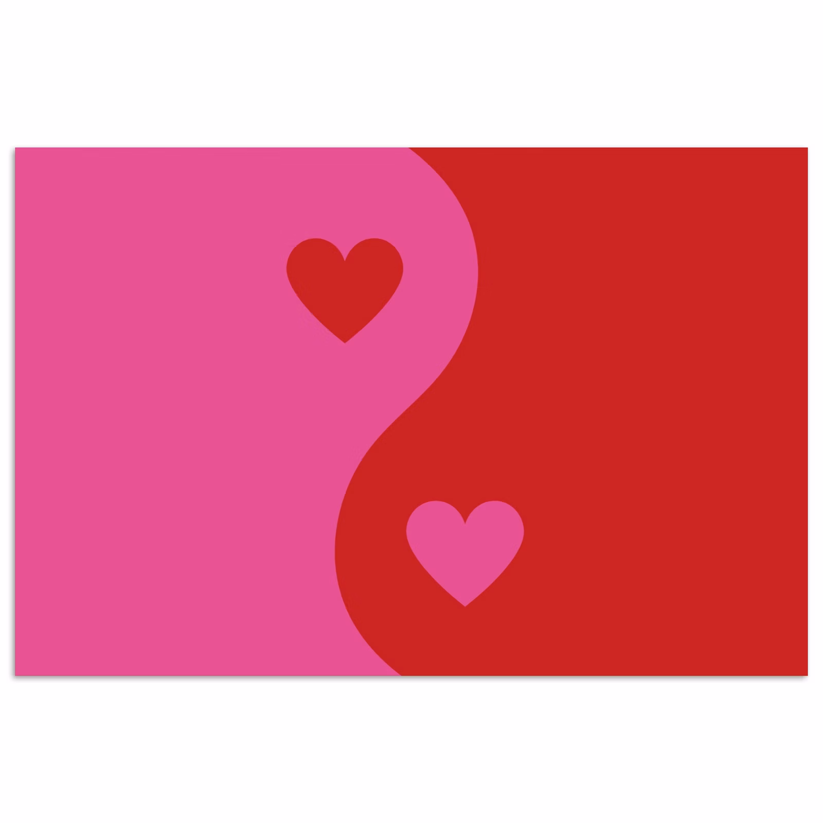 Poster - Minimalistisch - Rot - Rosa - Herzen — 1