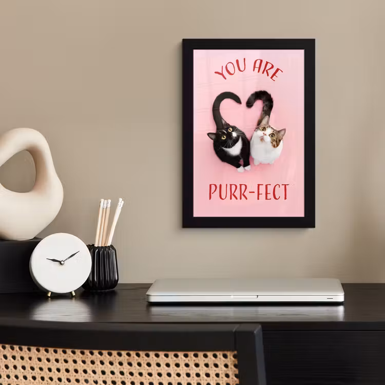 Bilder mit Rahmen - Katze - Herz - Text - Valentinstag — 2