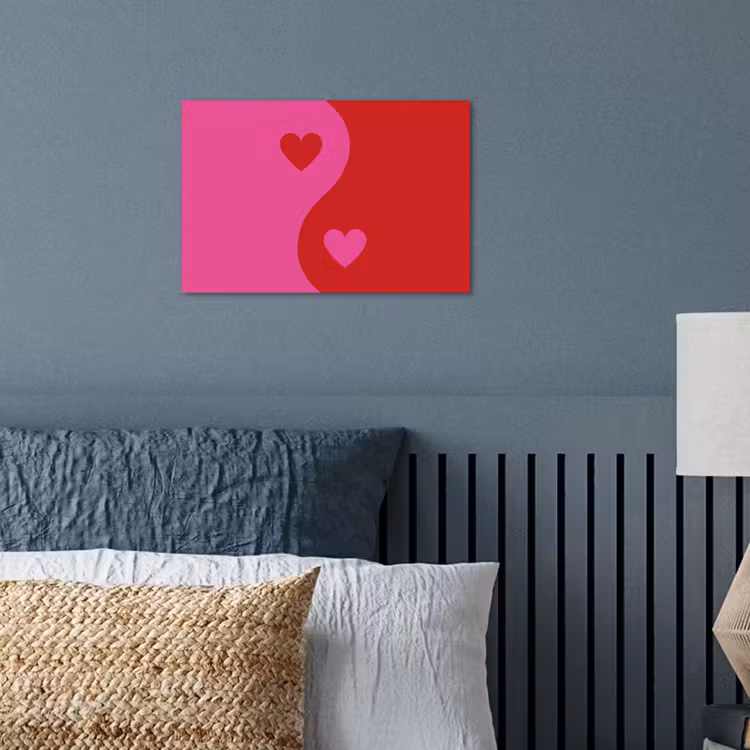 Poster - Minimalistisch - Rot - Rosa - Herzen — 3