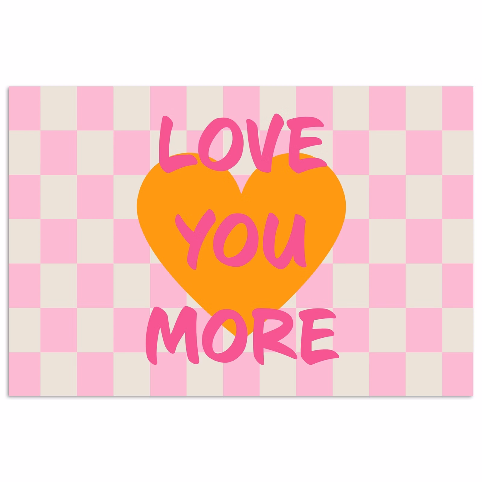 Poster - Valentinstag - Liebe - Rosa - Orange — 1