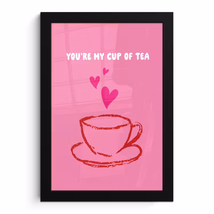 Bilder mit Rahmen - Tee - Rosa - Valentinstag - Text — 1