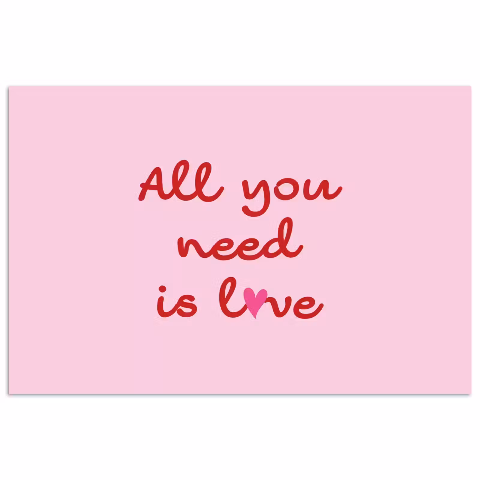 Poster - Text - Rosa - Liebe - Herz — 1