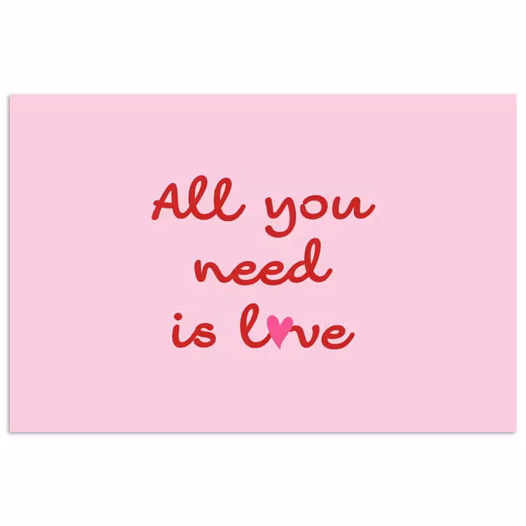 Poster - Text - Rosa - Liebe - Herz — 1