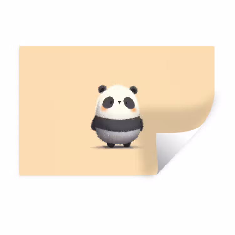 Wandtattoo – Panda - Beige - Minimalistisch — 1