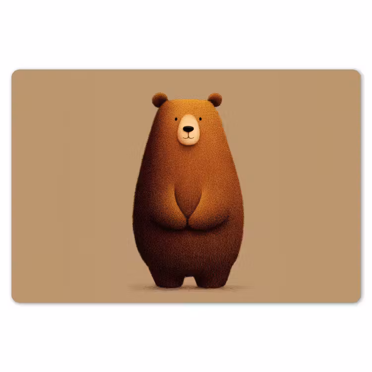 Tischset - 6 Stück - Bär - Minimalistisch - Braun — 6