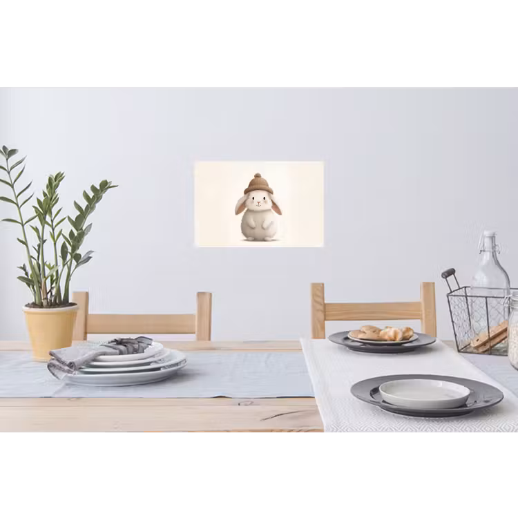Wandtattoo – Kaninchen - Hut - Ohren - Beige — 4