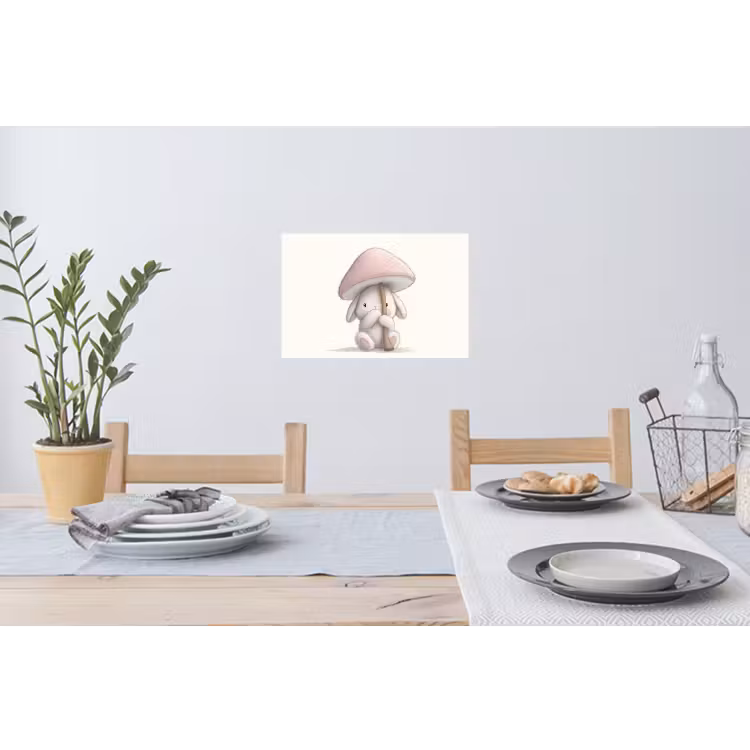 Wandtattoo – Pilz - Kaninchen - Rosa — 4