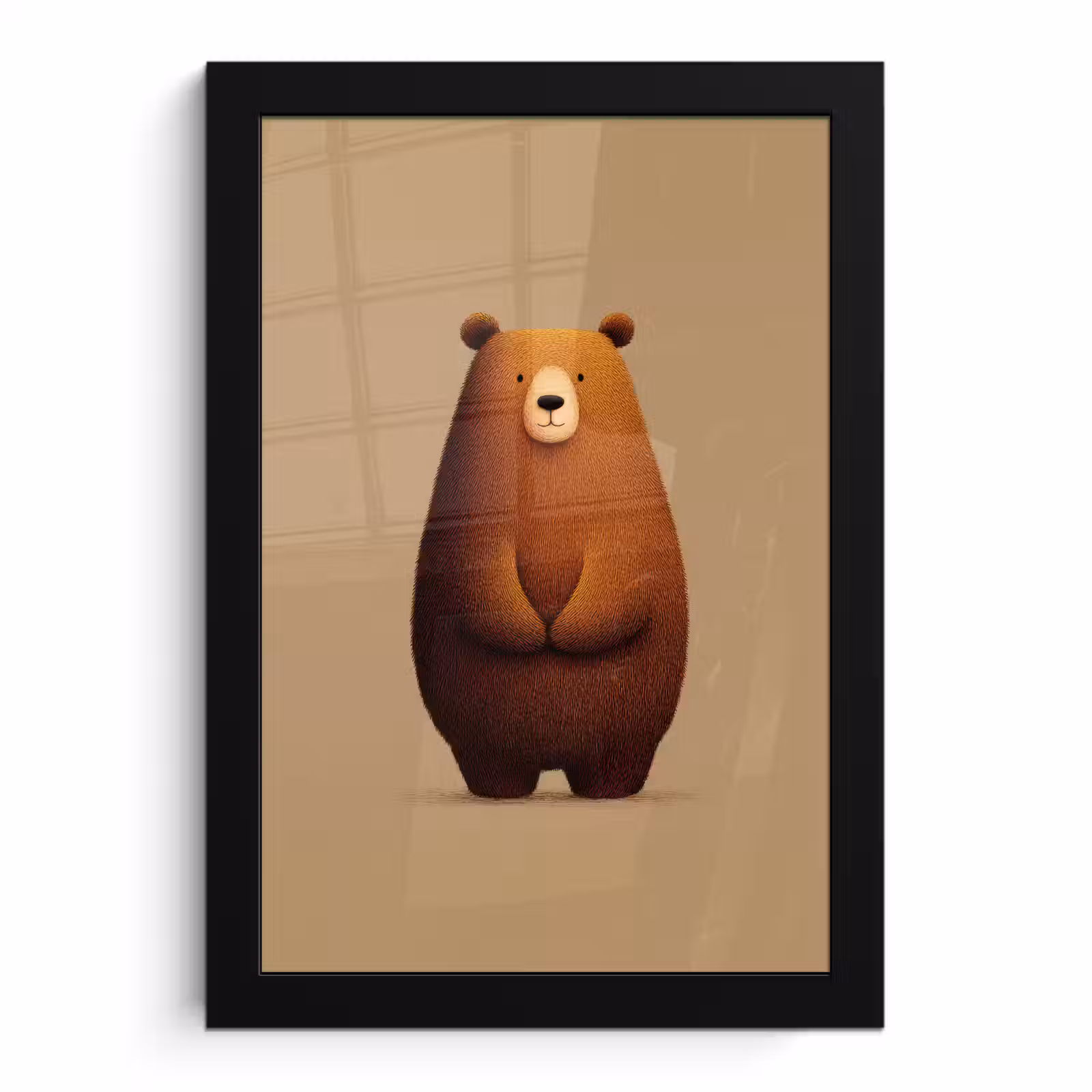 Bilder mit Rahmen - Bär - Minimalistisch - Braun — 1