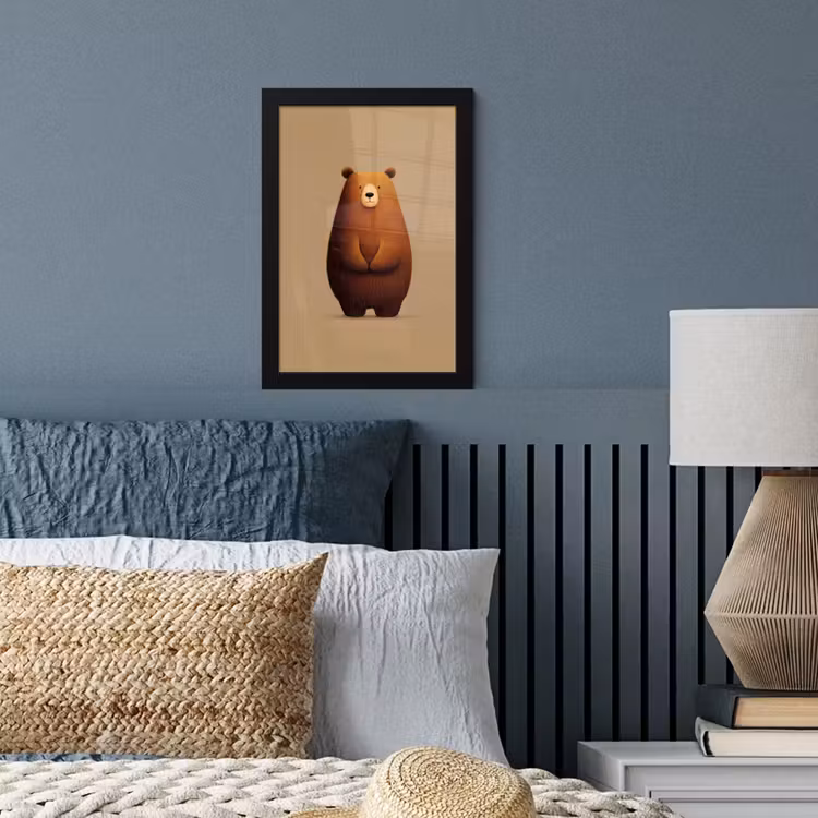 Bilder mit Rahmen - Bär - Minimalistisch - Braun — 3