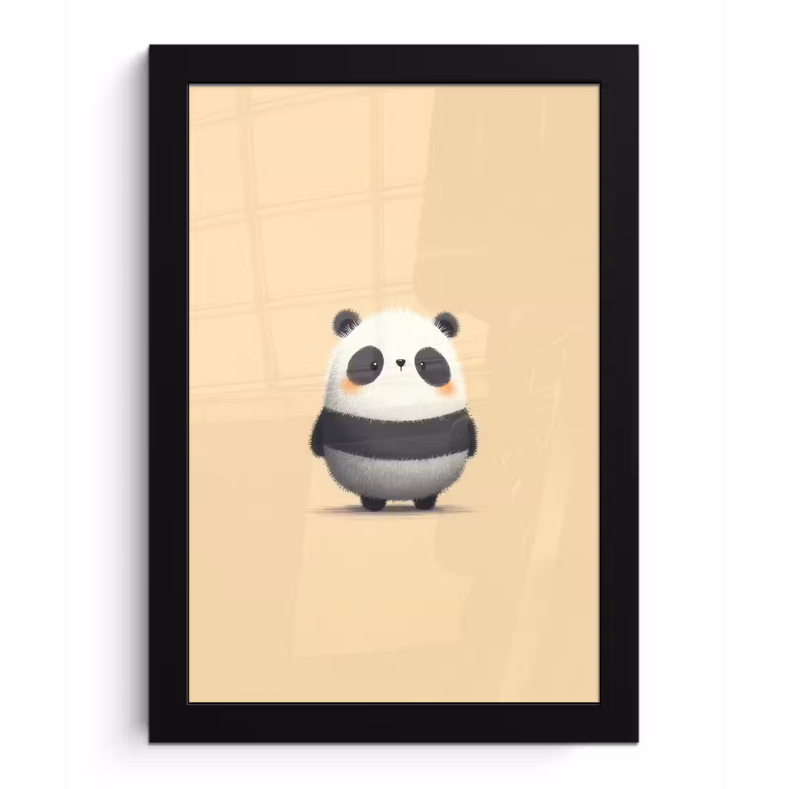 Bilder mit Rahmen - Panda - Beige - Minimalistisch — 1