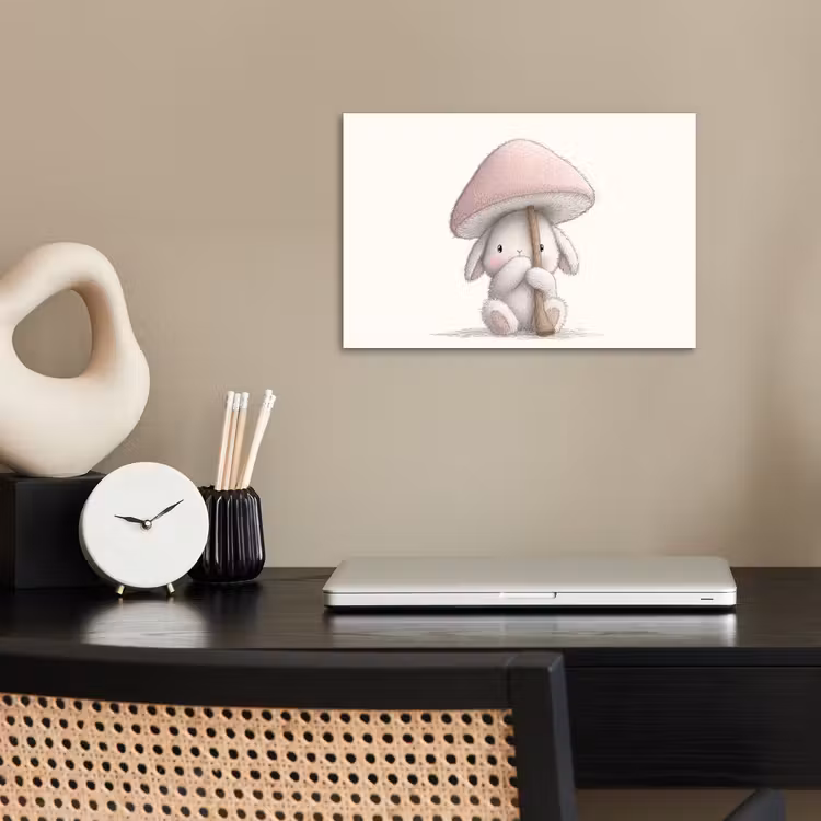 Poster - Pilz - Kaninchen - Rosa — 2