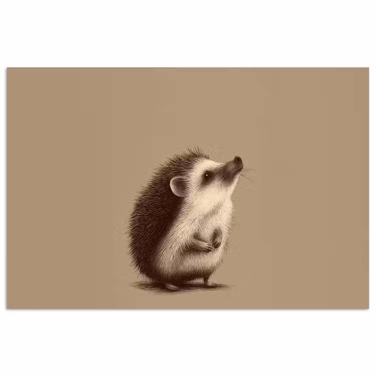 Poster - Igel - Schnauze - Braun - Stacheln — 1