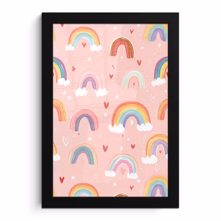 Bilder mit Rahmen - Regenbogen - Muster - Pastell — 1