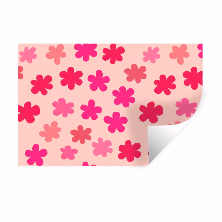 Wandtattoo – Blumen - Muster - Rosa — 1