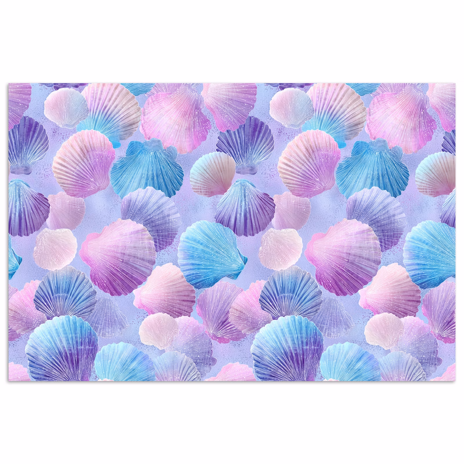 Poster - Muscheln - Lila - Blau - Muster — 1