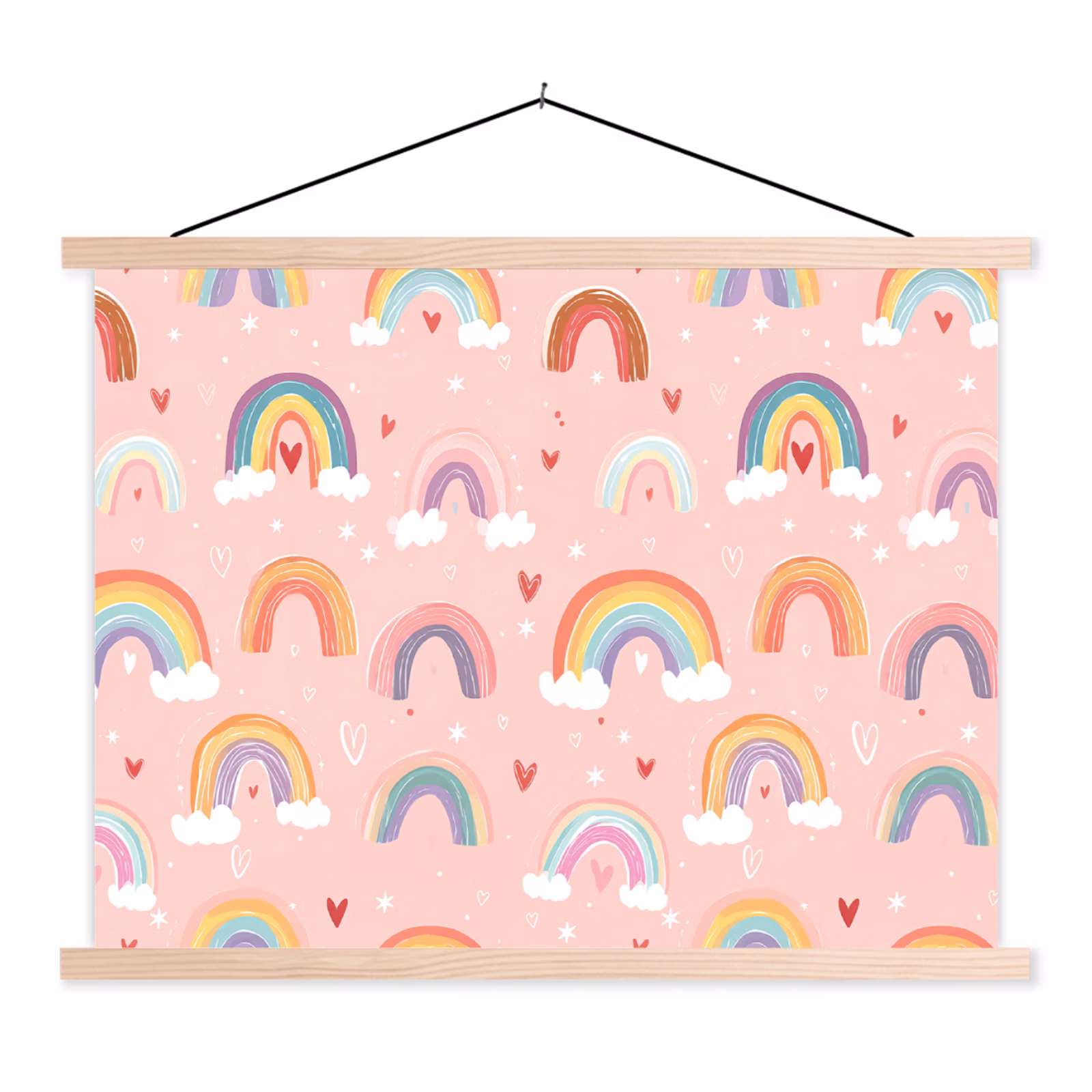 Stoffbild - Regenbogen - Muster - Pastell — 1